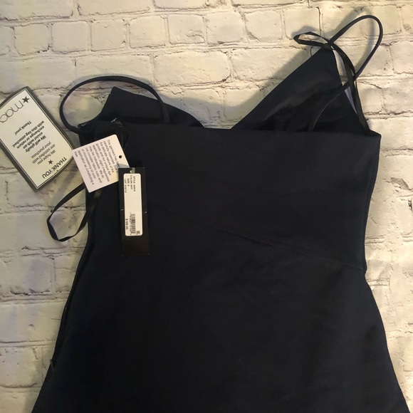 Xscape Bodycon Ruffle Navy Bridesmaid Dress - Picture 5 of 6